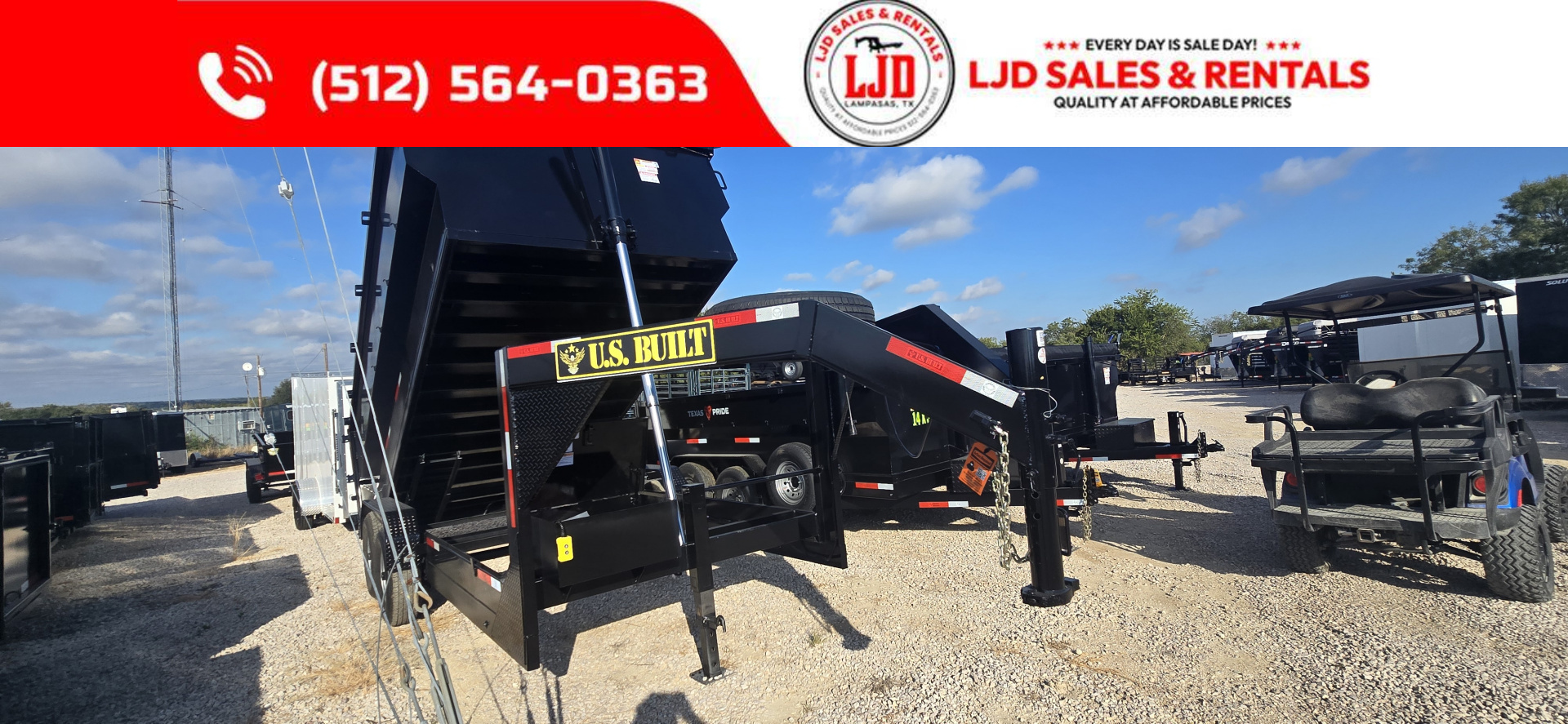 New 2026 US Built - Gooseneck - Dump Trailer - 16K GVWR - 16' x 4' -