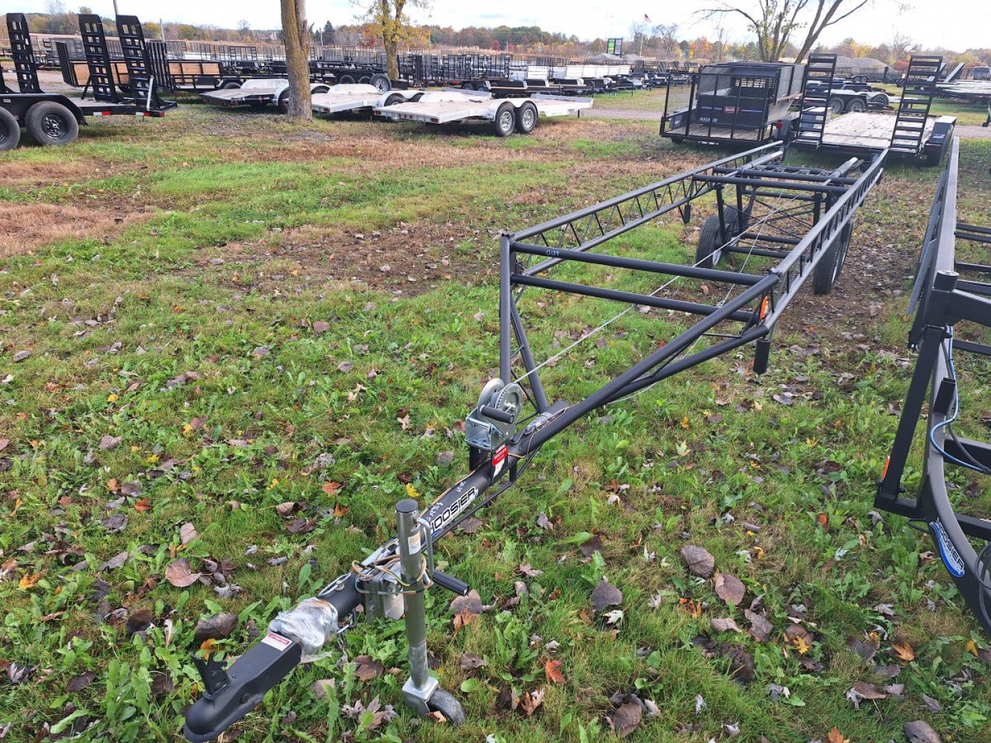 New 2025 Hoosier 20-24' Tandem Axle Crank Up Pontoon Trailer