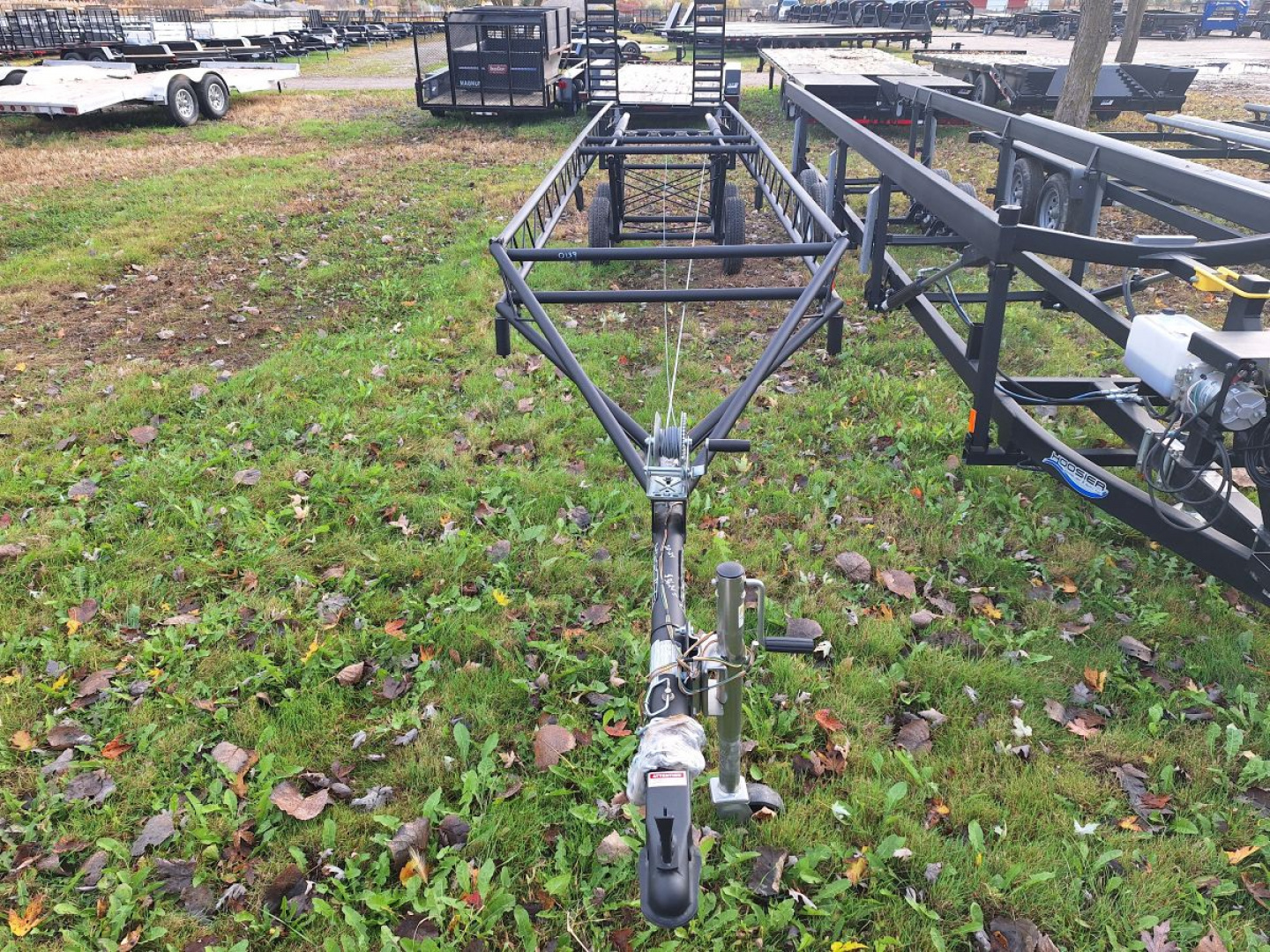 New 2025 Hoosier 20-24' Tandem Axle Crank Up Pontoon Trailer