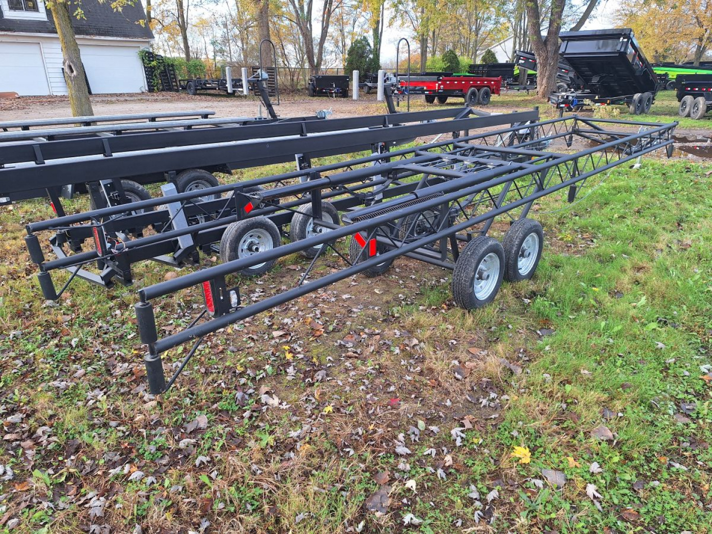 New 2025 Hoosier 20-24' Tandem Axle Crank Up Pontoon Trailer