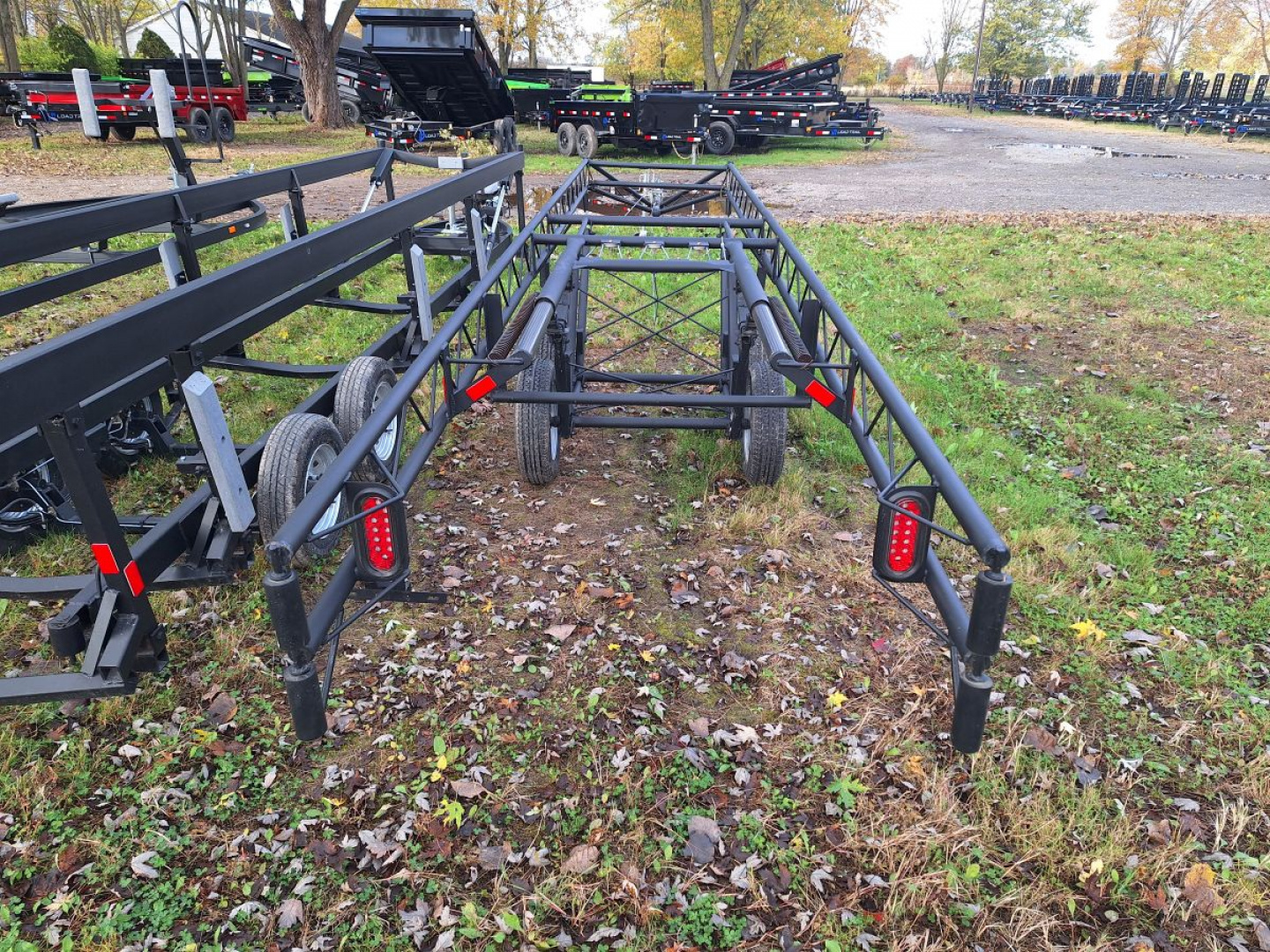 New 2025 Hoosier 20-24' Tandem Axle Crank Up Pontoon Trailer