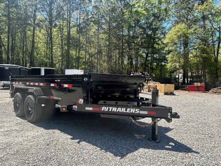 New 2026 PJ Trailers 7X14 DL 14K Dump Trailer w/ Hydraulic Jack