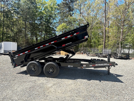 New 2026 PJ Trailers 7X14 DL 14K Dump Trailer w/ Hydraulic Jack