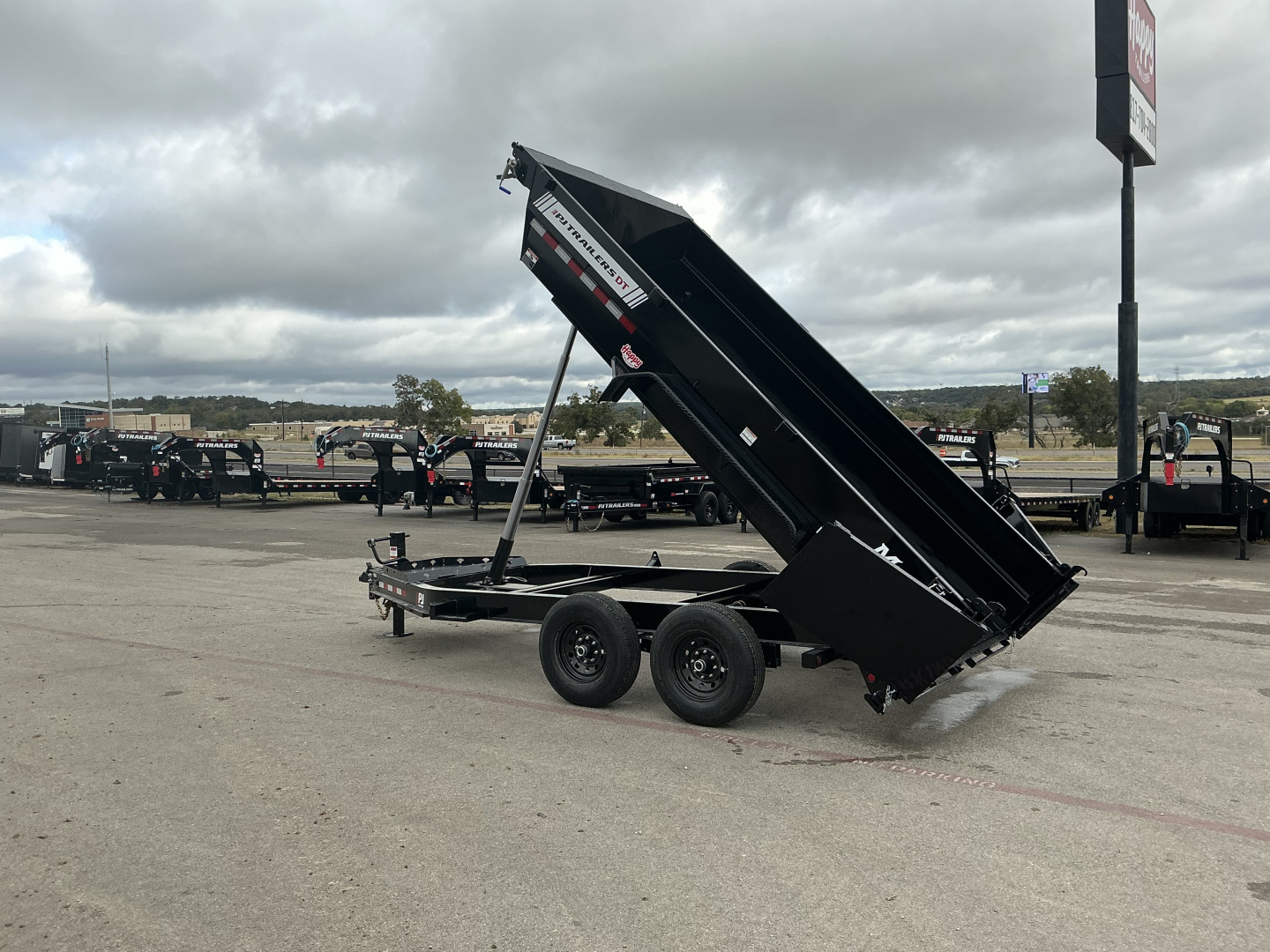 New 2026 PJ 83"x14' BP Tandem Axle Low Pro Telescopic Dump w/ 24" Sides – DT