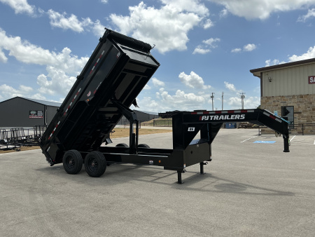 New 2026 PJ 82 x16' GN Tandem Axle HD Low Pro Dump w/ 36  Sides – DE