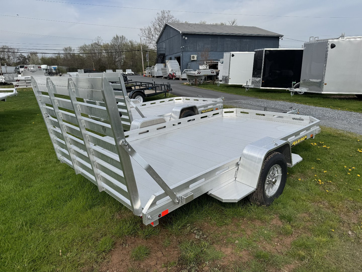 New 2026 Aluma 7712H-S-TG One Piece Gate Utility Trailer