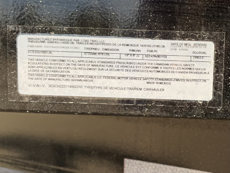 New 2026 Load Trail 7-HD22 Equipment Hauler 14K GVWR