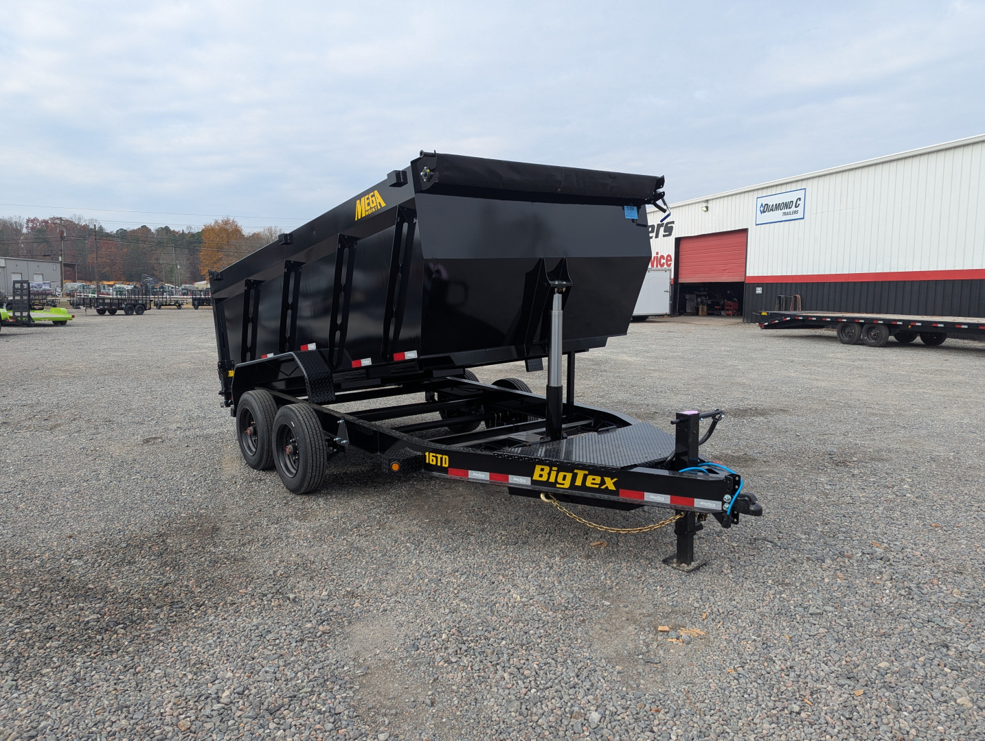 New 2026 Big Tex Trailers 16TD-7x14 Heavy Duty 17.6K Telescopic Dump w/ Slide-In Ramps & 4' Sides Dump Trailer