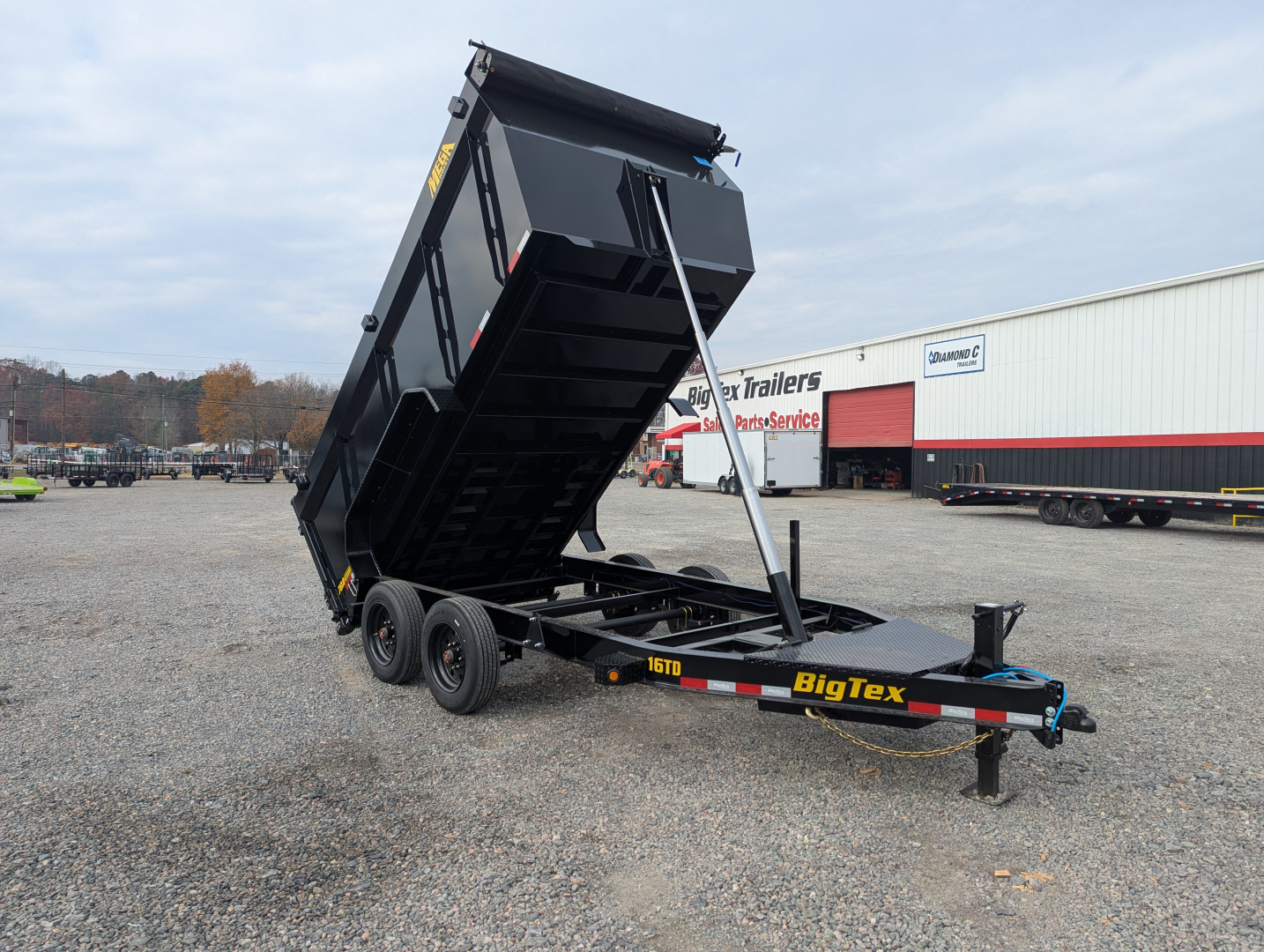 New 2026 Big Tex Trailers 16TD-7x14 Heavy Duty 17.6K Telescopic Dump w/ Slide-In Ramps & 4' Sides Dump Trailer