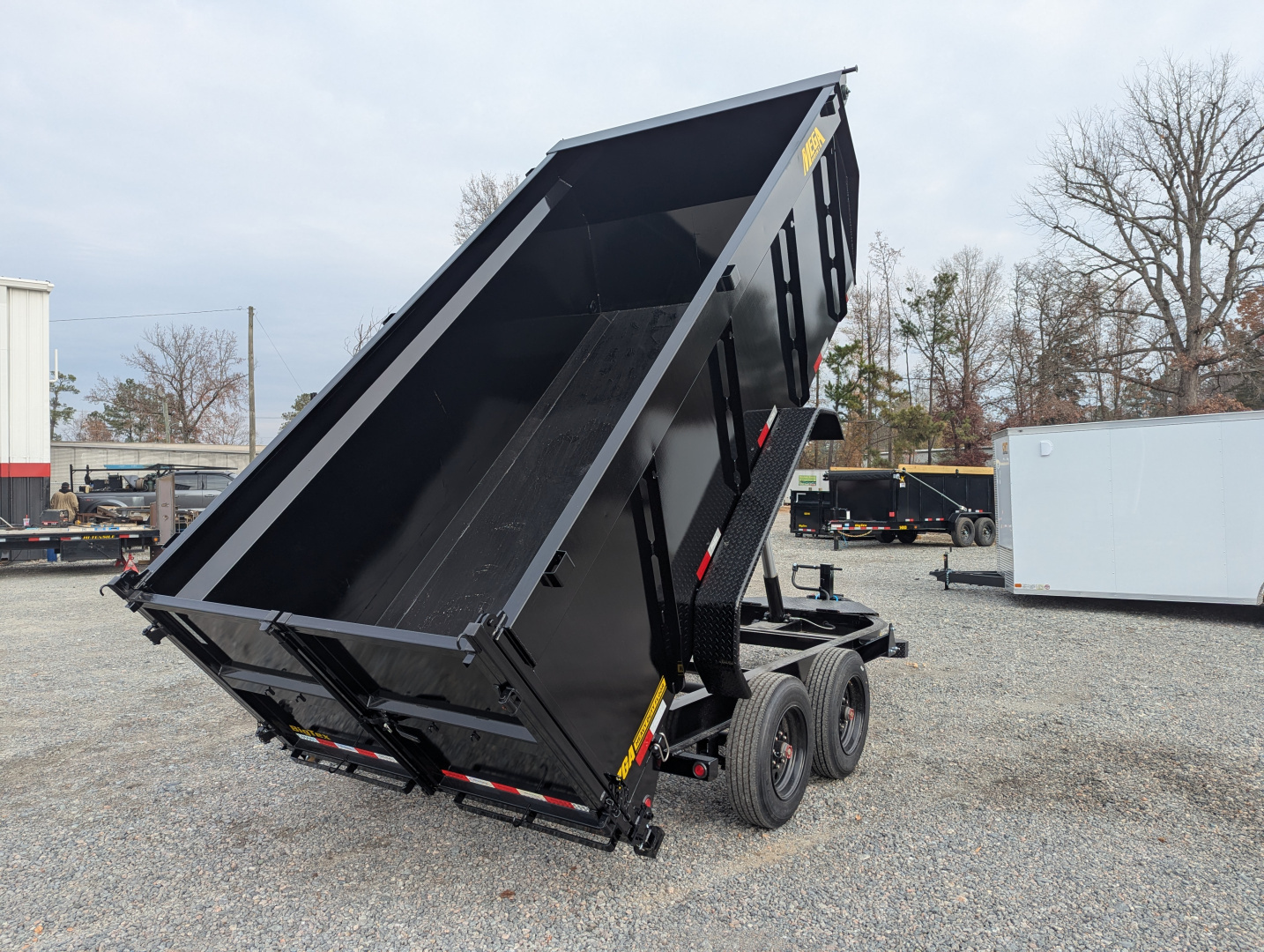 New 2026 Big Tex Trailers 16TD-7x14 Heavy Duty 17.6K Telescopic Dump w/ Slide-In Ramps & 4' Sides Dump Trailer