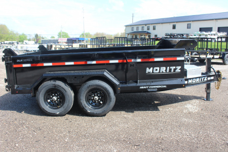 New 2026 Moritz 6' 10" x 12' Heavy Commercial DLH Series Dump Trailer - 14000# GVW