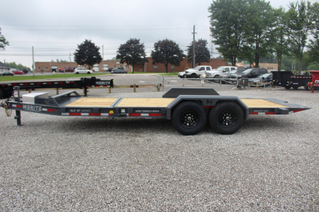New 2026 Moritz 7' x 16' + 4' Low Pro - Gravity Tilt - Equipment Trailer - 14000# GVW