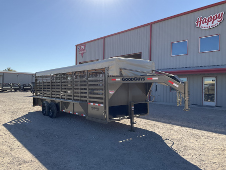 2026 Good Guys 6'8"x24' GN Bar Top Livestock Trailer - Wrangler