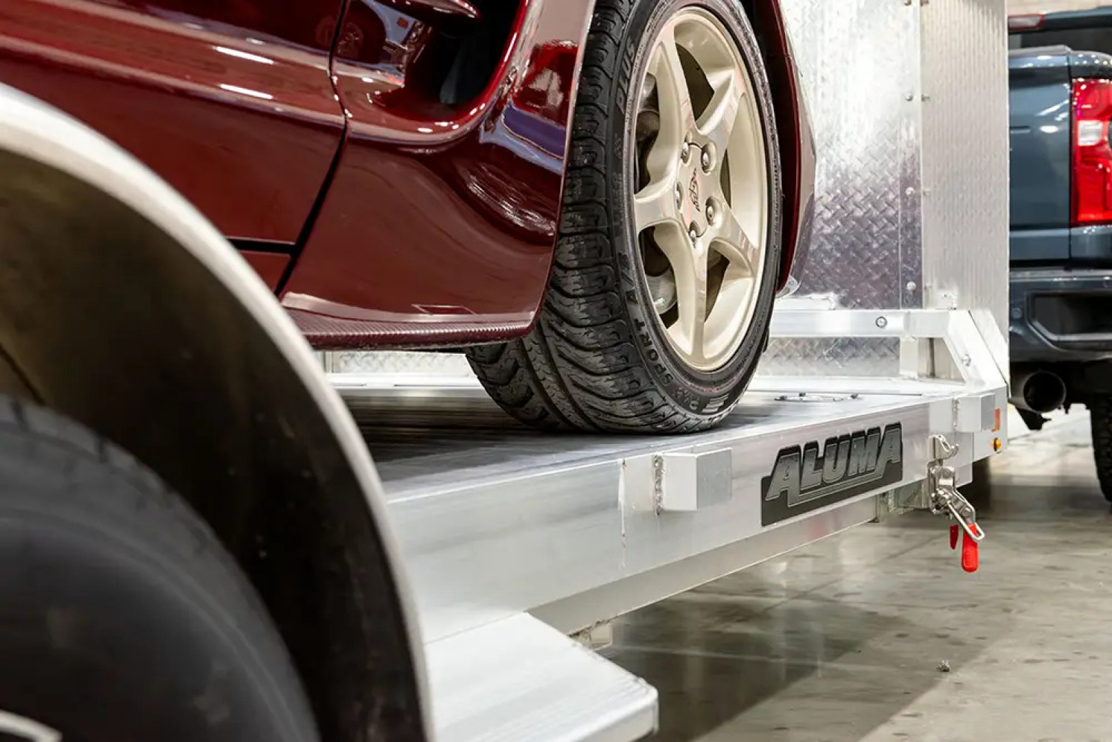 New 2026 Aluma 8218LP-TILT Car Hauler / 82" WIDE X 18' LONG / LP PROFILE CAR TILT WITH RAMPS