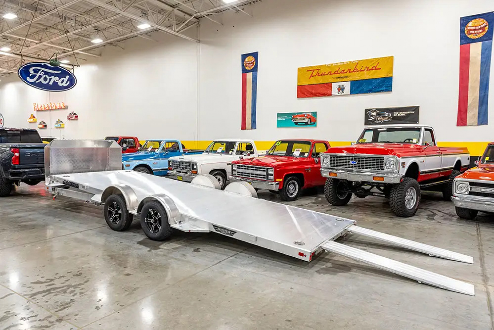 New 2026 Aluma 8218LP-TILT Car Hauler / 82" WIDE X 18' LONG / LP PROFILE CAR TILT WITH RAMPS