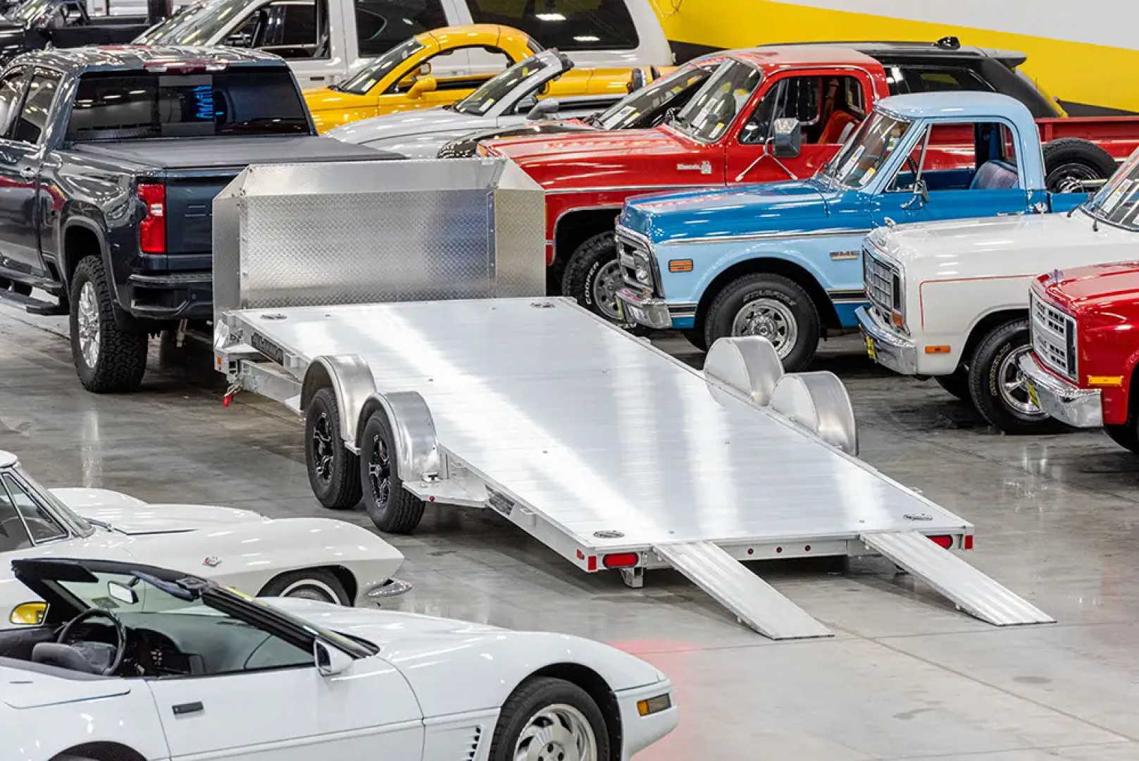 New 2026 Aluma 8218LP-TILT Car Hauler / 82" WIDE X 18' LONG / LP PROFILE CAR TILT WITH RAMPS