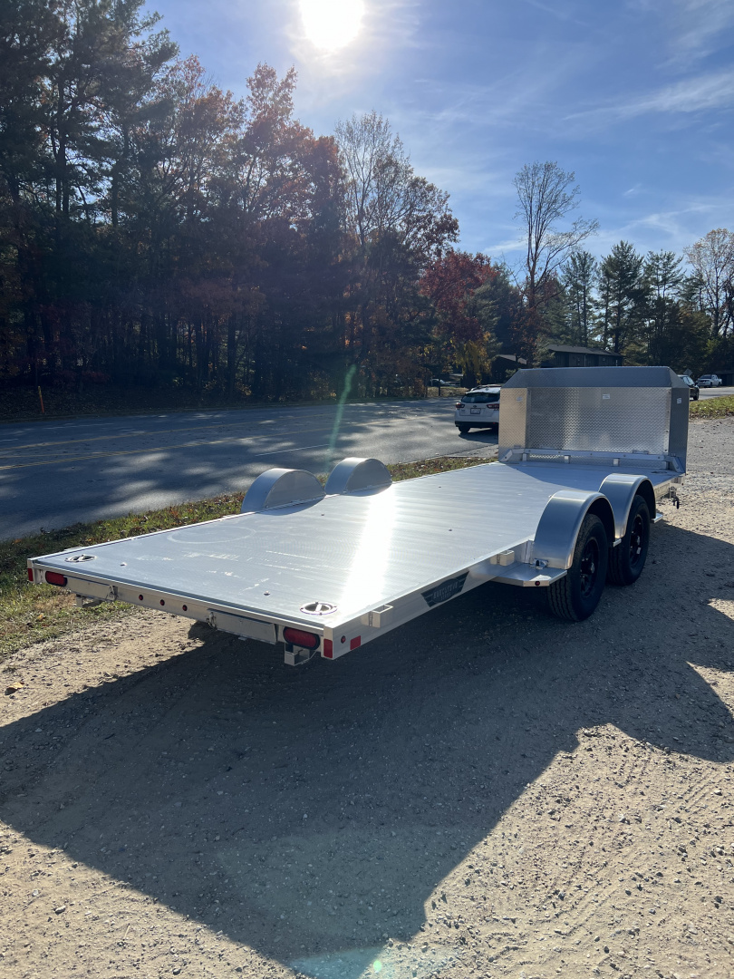 New 2026 Aluma 8218LP-TILT Car Hauler / 82" WIDE X 18' LONG / LP PROFILE CAR TILT WITH RAMPS