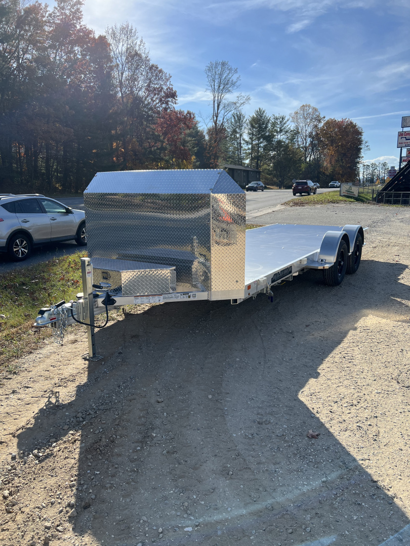 New 2026 Aluma 8218LP-TILT Car Hauler / 82" WIDE X 18' LONG / LP PROFILE CAR TILT WITH RAMPS