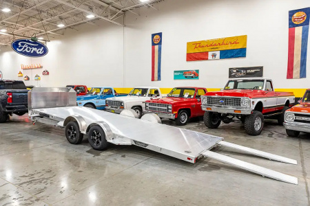 New 2026 Aluma 8218LP-TILT Car Hauler / 82" WIDE X 18' LONG / LP PROFILE CAR TILT WITH RAMPS