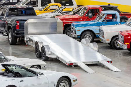 New 2026 Aluma 8218LP-TILT Car Hauler / 82" WIDE X 18' LONG / LP PROFILE CAR TILT WITH RAMPS