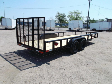 New 2026 J&C Trailers 83x20 Utility Trailer / Lowboy Trailer / 4ft Ramp Gate / Electric Brakes / Pipetop