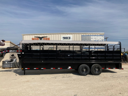 New 2026 Delco Bar Top 6'8  Wide X 24' Stock Trailer