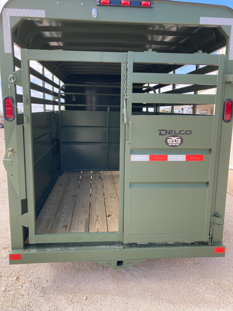New 2026 Delco Bumper Pull 6' X 16' Stock Trailer