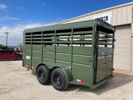 New 2026 Delco Bumper Pull 6' X 16' Stock Trailer