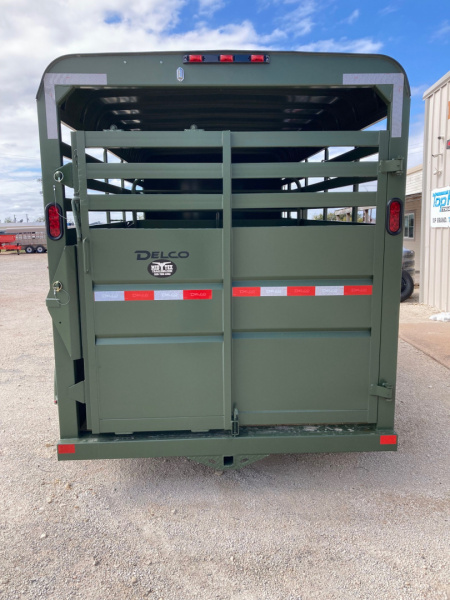New 2026 Delco Bumper Pull 6' X 16' Stock Trailer