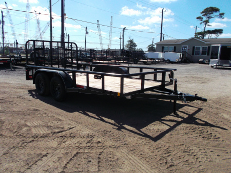 New 2026 J&C Trailers 83x14 Tandem Utility Trailer / Pipetop / 4ft Ramp Gate / Electric Brakes / 2  Bulldog Coupler
