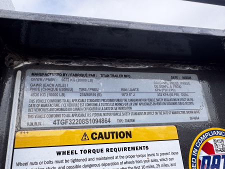 New 2025 Titan Trailer 32' WIDE GLIDE TANDEM DUAL / 10K AXLES