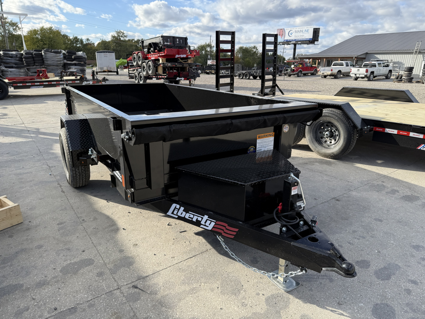 New 2026 LIBERTY DUMP TRAILER LD5K60X10C5 60X10 SA (GVW:5000) MIDNIGHT BLACK