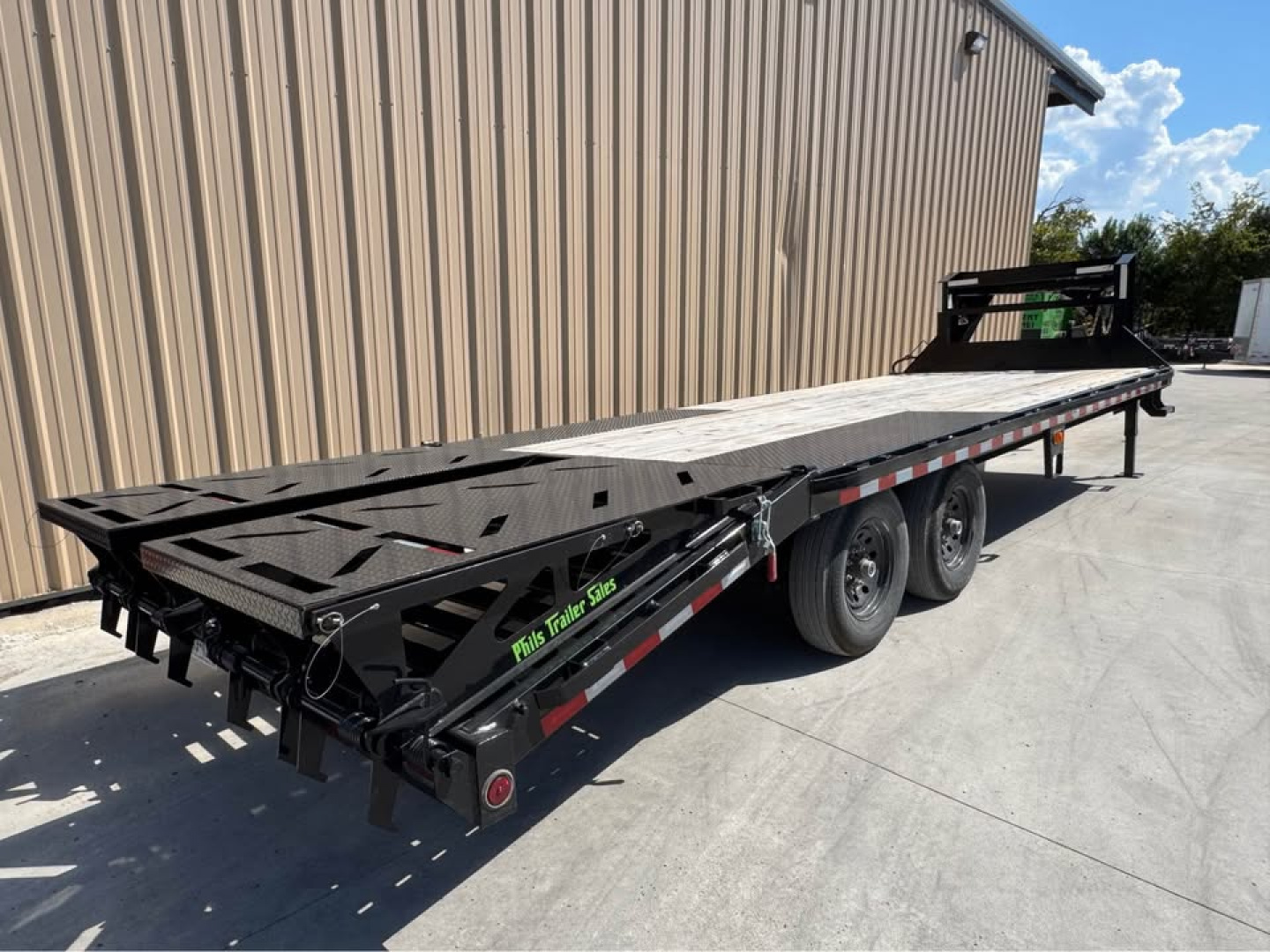 Used USED 2024 Iron Bull 102X25 EQUIPMENT TRAILER Deckover Trailer 14K GVWR MEGA RAMPS