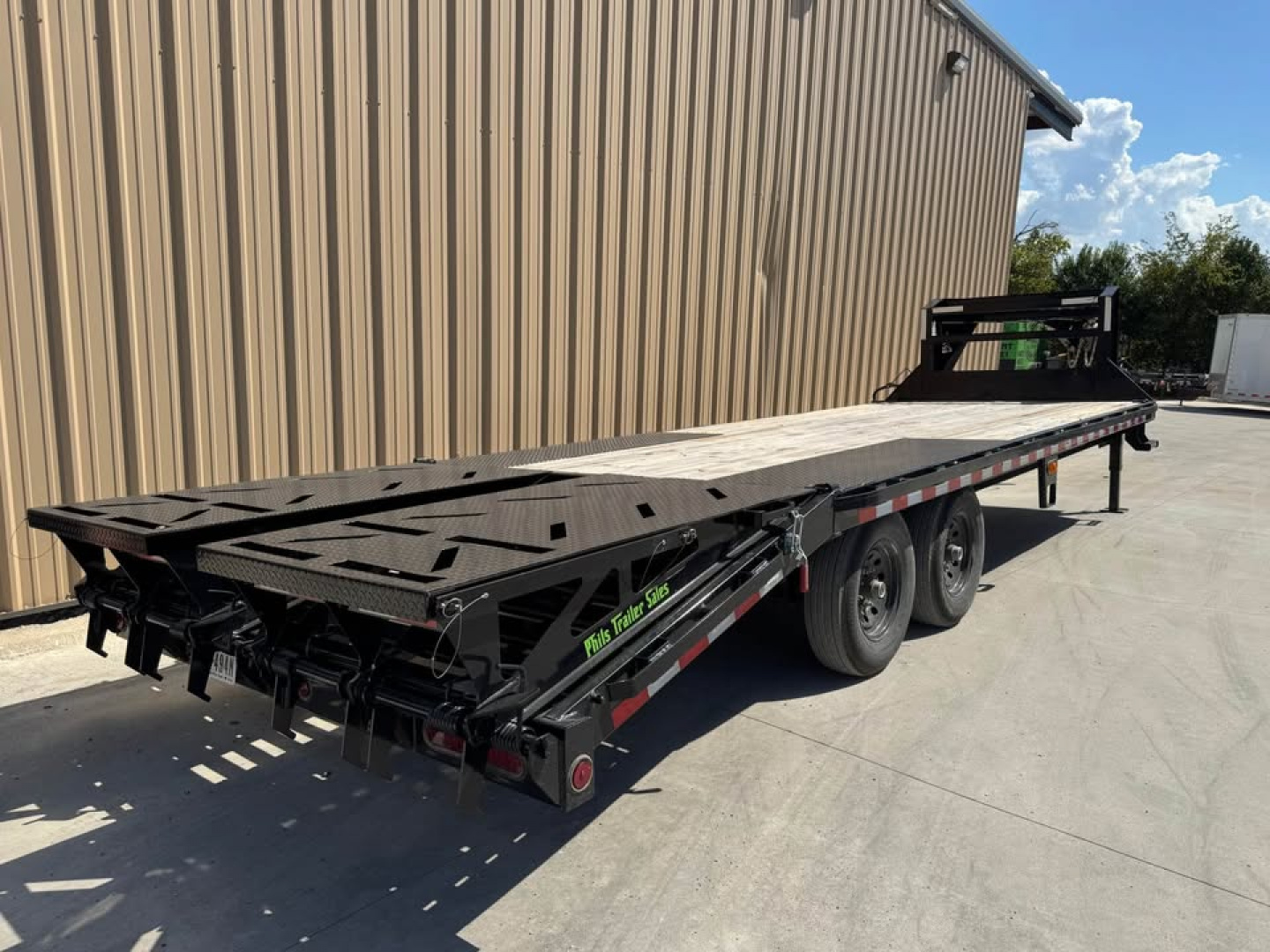 Used USED 2024 Iron Bull 102X25 EQUIPMENT TRAILER Deckover Trailer 14K GVWR MEGA RAMPS