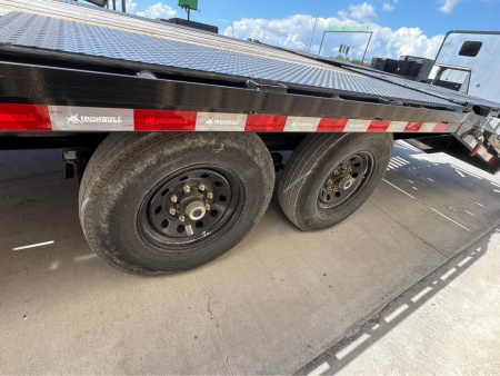 Used USED 2024 Iron Bull 102X25 EQUIPMENT TRAILER Deckover Trailer 14K GVWR MEGA RAMPS