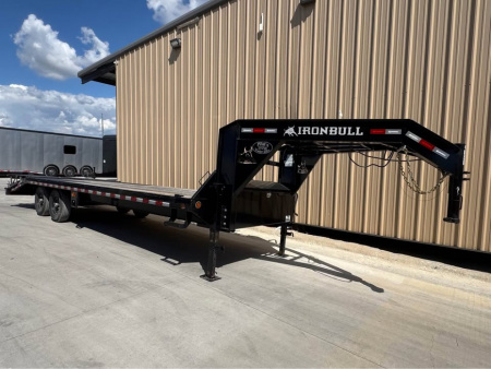 Used USED 2024 Iron Bull 102X25 EQUIPMENT TRAILER Deckover Trailer 14K GVWR MEGA RAMPS