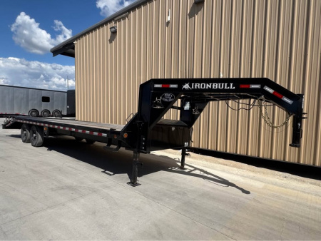 Used USED 2024 Iron Bull 102X25 EQUIPMENT TRAILER Deckover Trailer 14K GVWR MEGA RAMPS