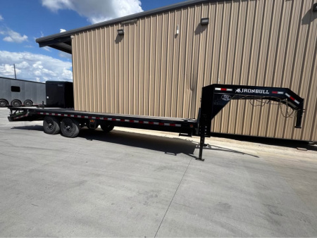Used USED 2024 Iron Bull 102X25 EQUIPMENT TRAILER Deckover Trailer 14K GVWR MEGA RAMPS