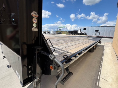 Used USED 2024 Iron Bull 102X25 EQUIPMENT TRAILER Deckover Trailer 14K GVWR MEGA RAMPS