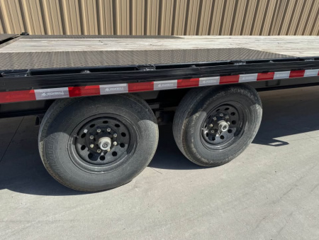Used USED 2024 Iron Bull 102X25 EQUIPMENT TRAILER Deckover Trailer 14K GVWR MEGA RAMPS