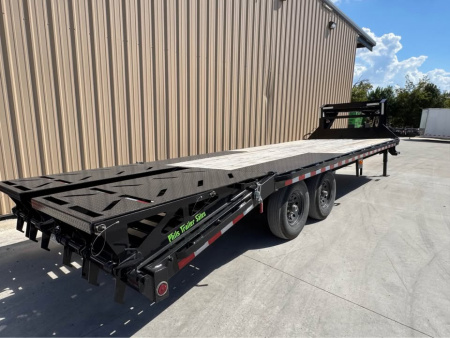 Used USED 2024 Iron Bull 102X25 EQUIPMENT TRAILER Deckover Trailer 14K GVWR MEGA RAMPS