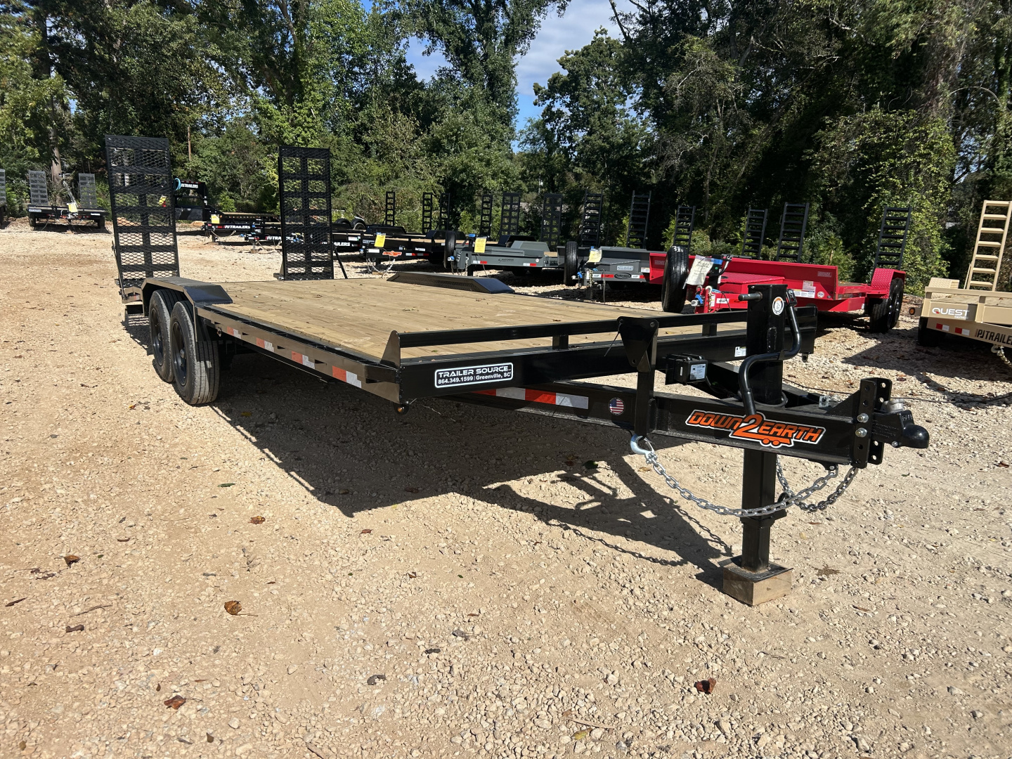 New 2026 Down 2 Earth Trailers 8.5x22 17.5k Driveover Equipment Trailer