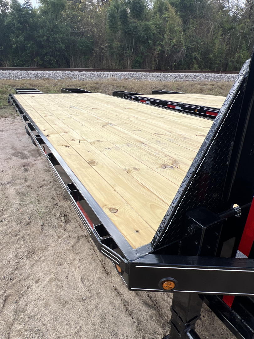 New 2026 P & T Trailers 8X25GN 14K W 10K RAMPS Flatbed Trailer