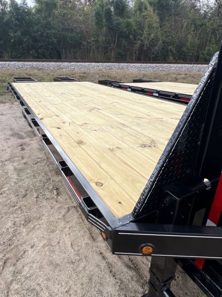 New 2026 P & T Trailers 8X25GN 14K W 10K RAMPS Flatbed Trailer