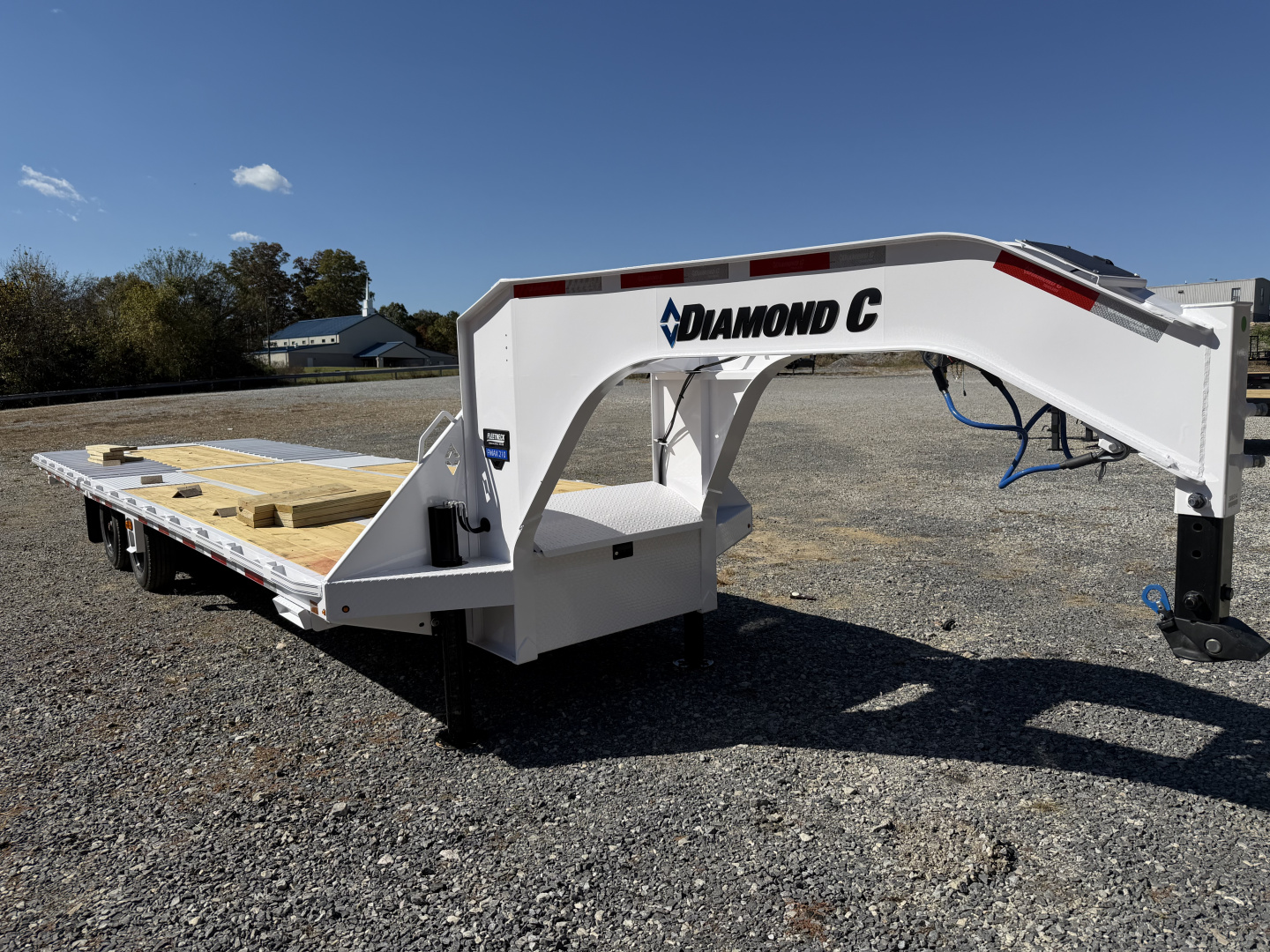 New 2026 Diamond C FMAX210SS GOOSENECK TRAILER SUPER SINGLE TIRES HYDRO DOVE & JACKS