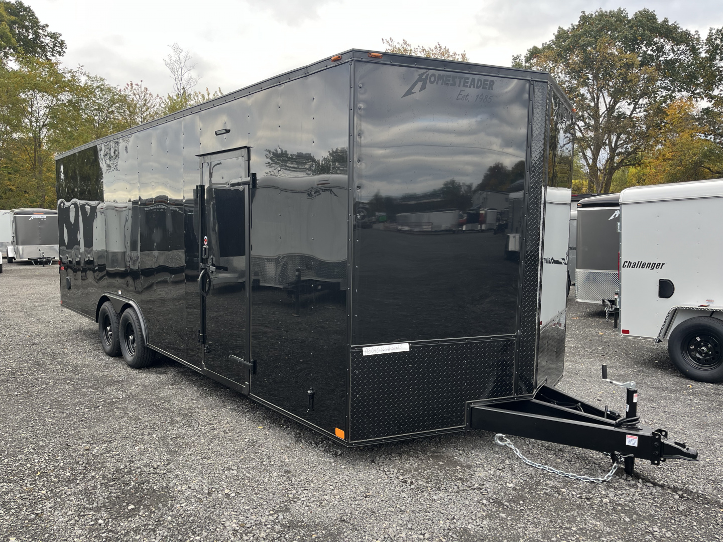 New 2026 Homesteader 8 x 24' UTV Trailer - 84" Interior - 9950# GVWR - BLACK - BLACKOUT - E-TRACK