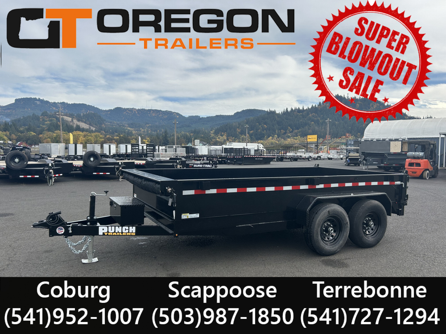 New 2026 Punch Trailers 7X14 Scissor Dump 14K GVWR