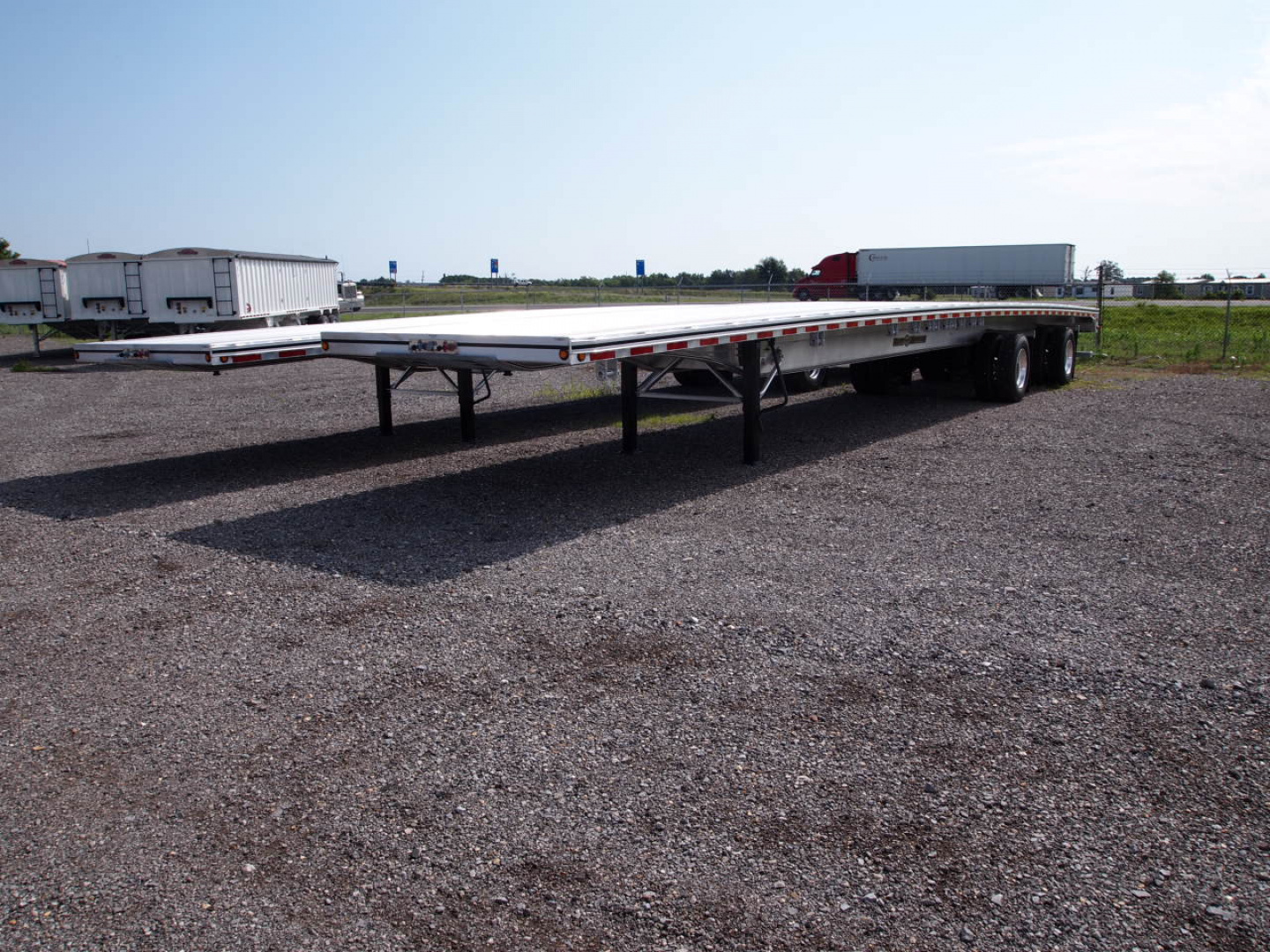 Used $1250/Month 2024 MAC 53' Flatbed Trailer w/ Toolbox