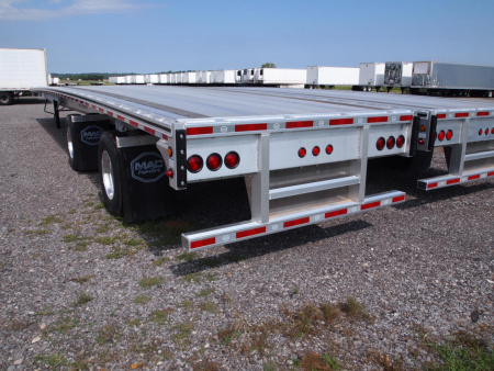 Used $1250/Month 2024 MAC 53' Flatbed Trailer w/ Toolbox