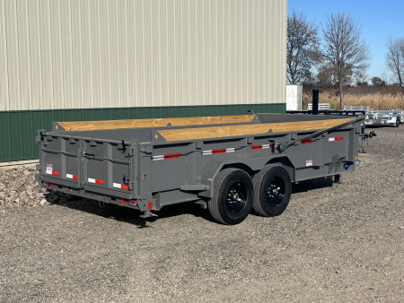New 2026 16' 14k Diamond C Low Pro Telescopic Dump Trailer